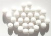 25 10mm Round Opaque White Glass Beads